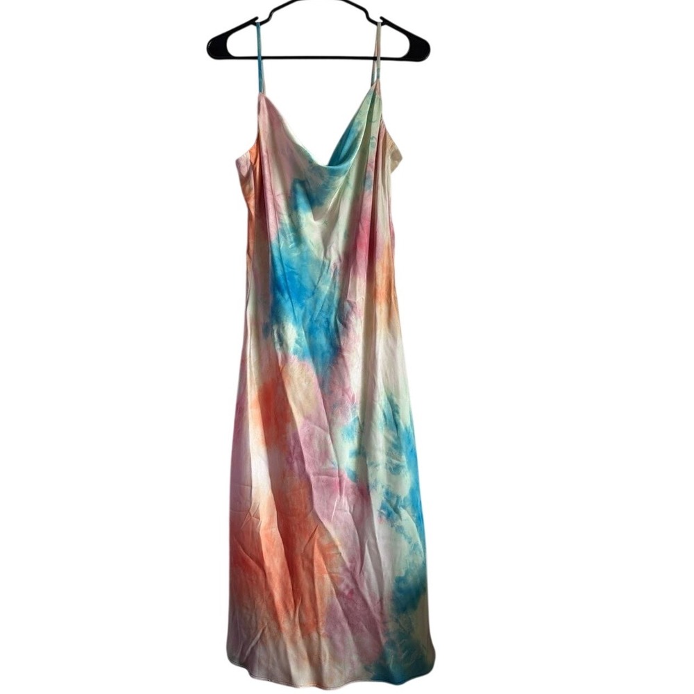 Sage Collective Tie Dye‎ Cowl Neck Slip Dress Size 8